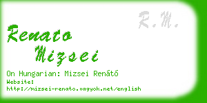 renato mizsei business card
